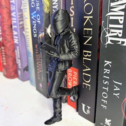 Hot Biker Reading Bookshelf Decor - Awfullynerdy.co