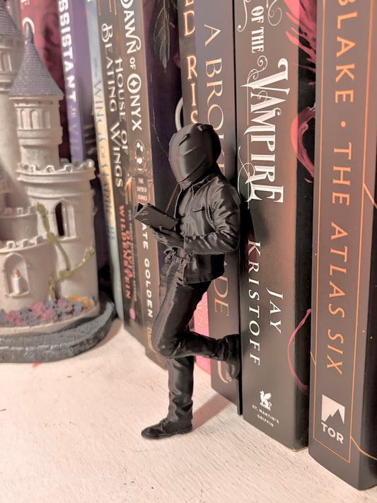 Hot Biker Reading Bookshelf Decor - Awfullynerdy.co