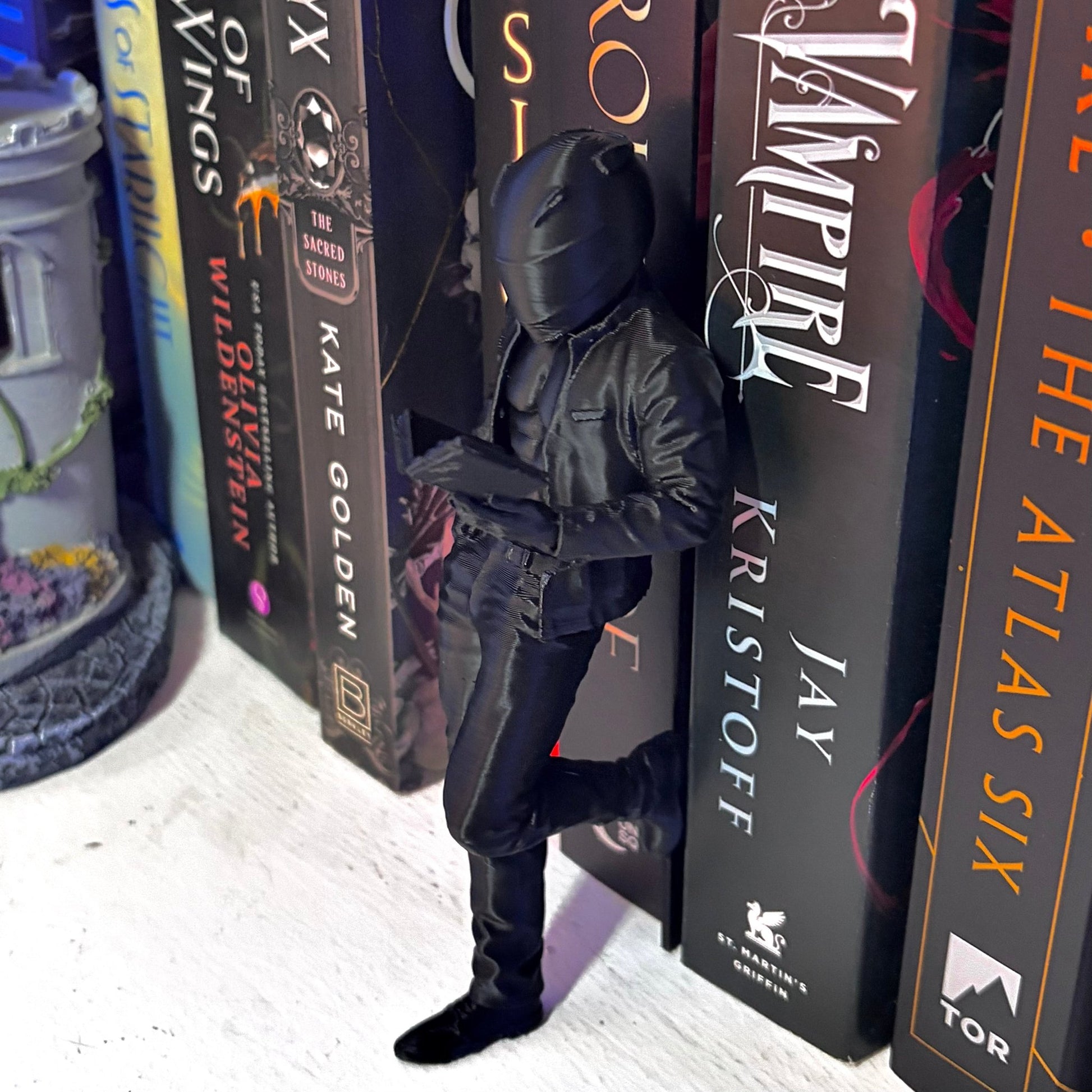 Hot Biker Reading Bookshelf Decor - Awfullynerdy.co