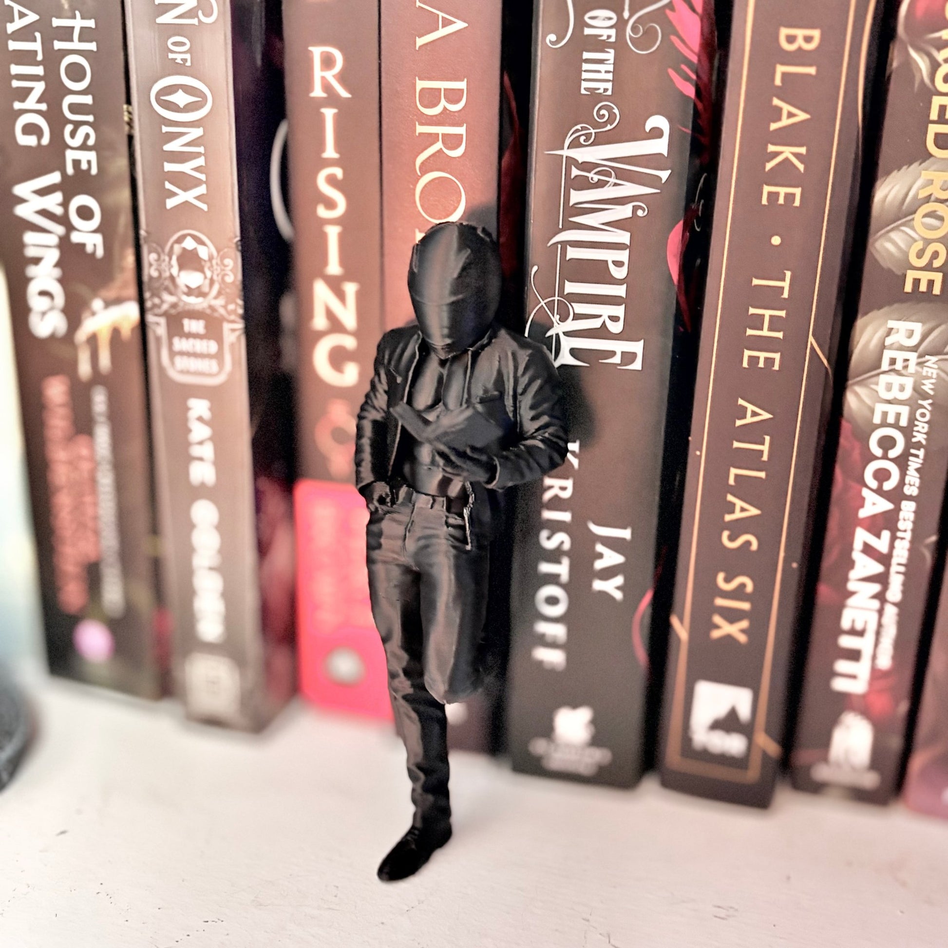 Hot Biker Reading Bookshelf Decor - Awfullynerdy.co