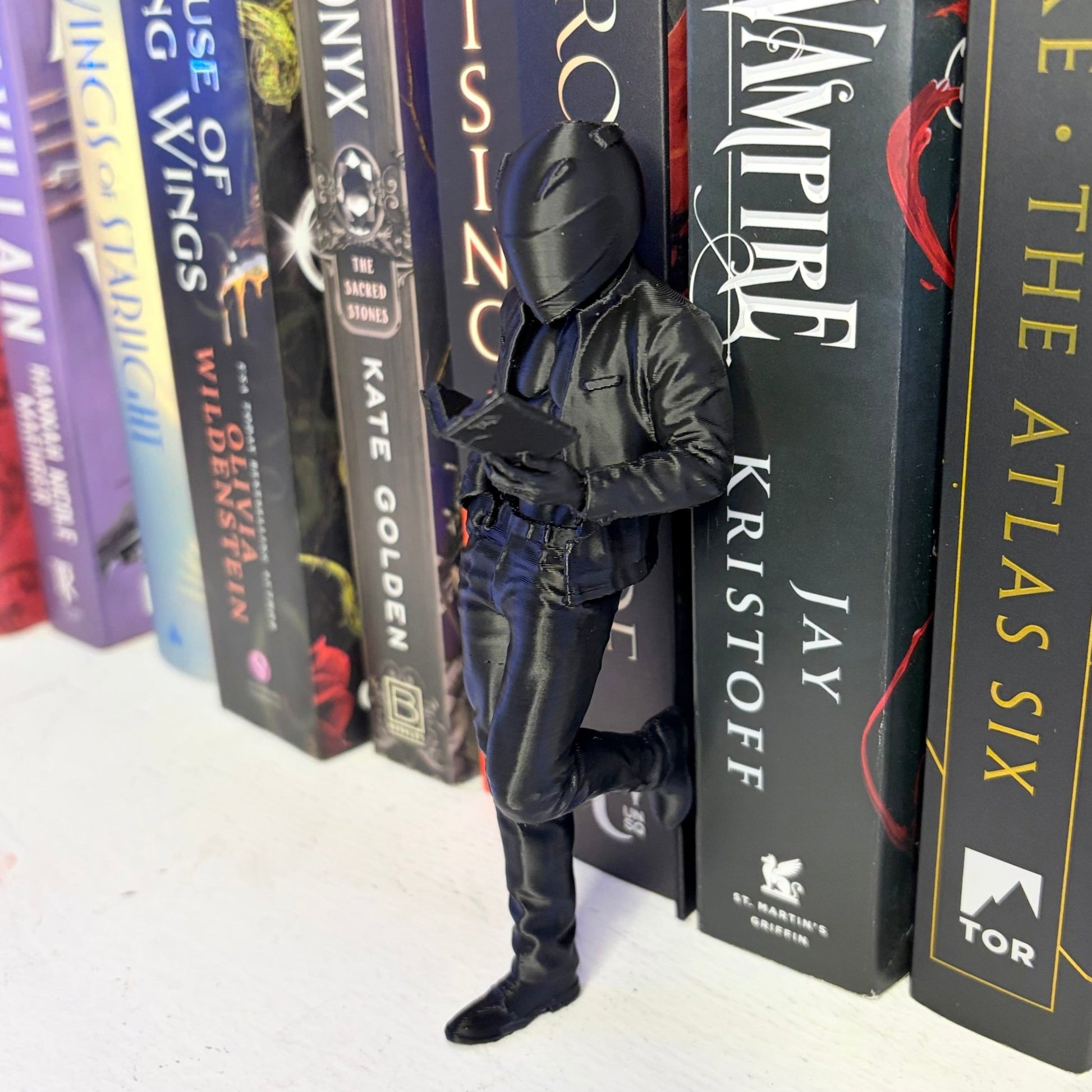 Hot Biker Reading Bookshelf Decor - Awfullynerdy.co