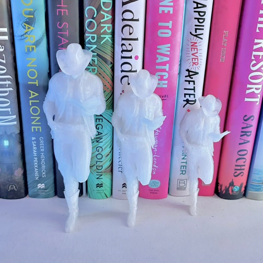 Hot Cowboy Reading a Book Bookshelf Decor - Awfullynerdy.co