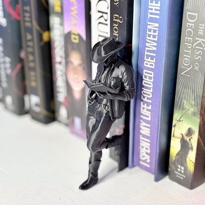 Hot Cowboy Reading a Book Bookshelf Decor - Awfullynerdy.co