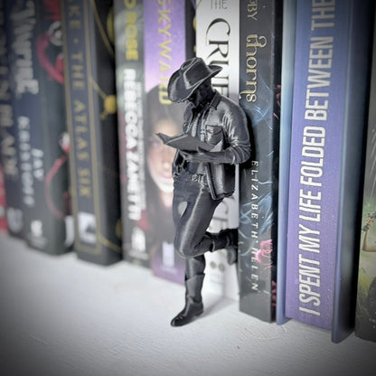 Hot Cowboy Reading a Book Bookshelf Decor - Awfullynerdy.co
