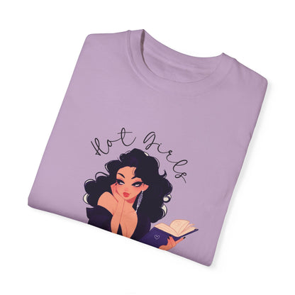 Hot Girls Read Literary Quote T-shirt, Book Lover Gift, Reading Shirt, Graphic Tee, Intellectual Apparel - Awfullynerdy.co