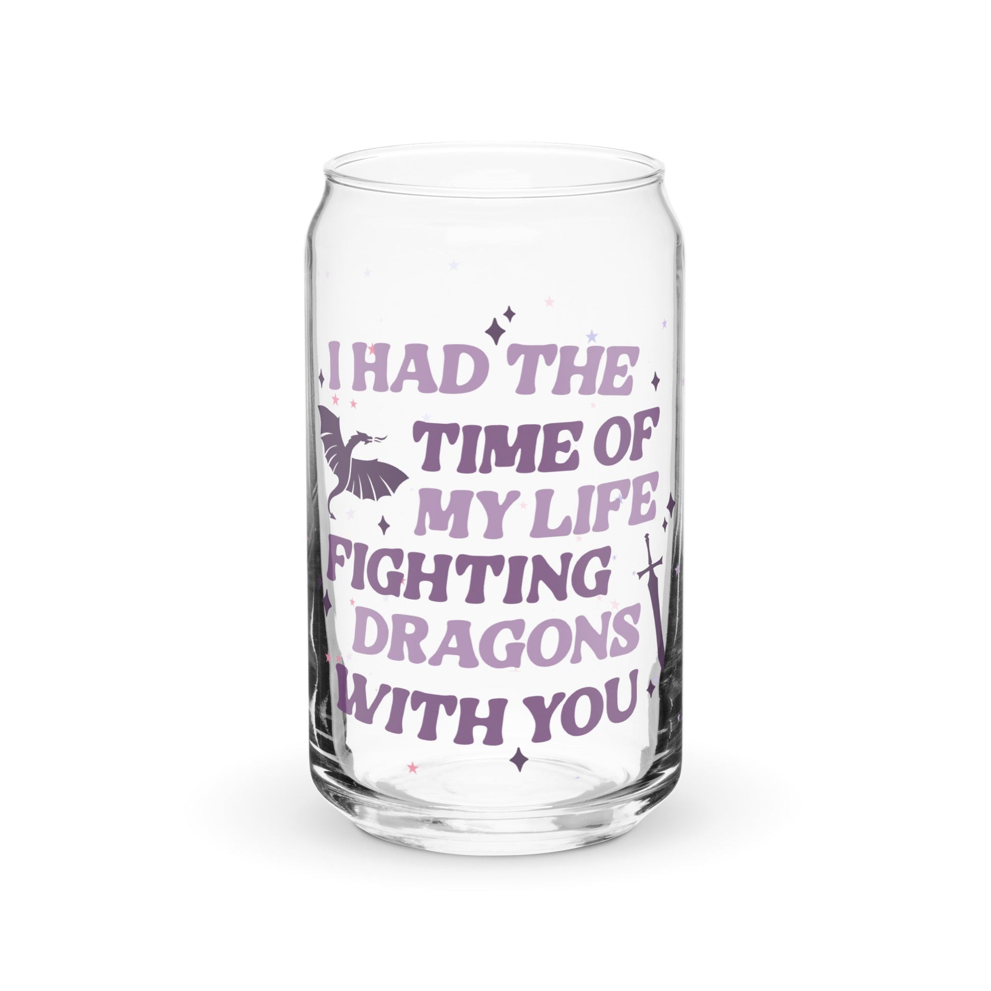 I Had the Time of My Life Fighting Dragons With You Can-shaped glass - Awfullynerdy.co