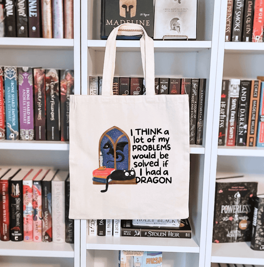 I Think a lot of Problems Would be Solved if I had a Dragon Sublimated Canvas Tote Bag - Awfullynerdy.co