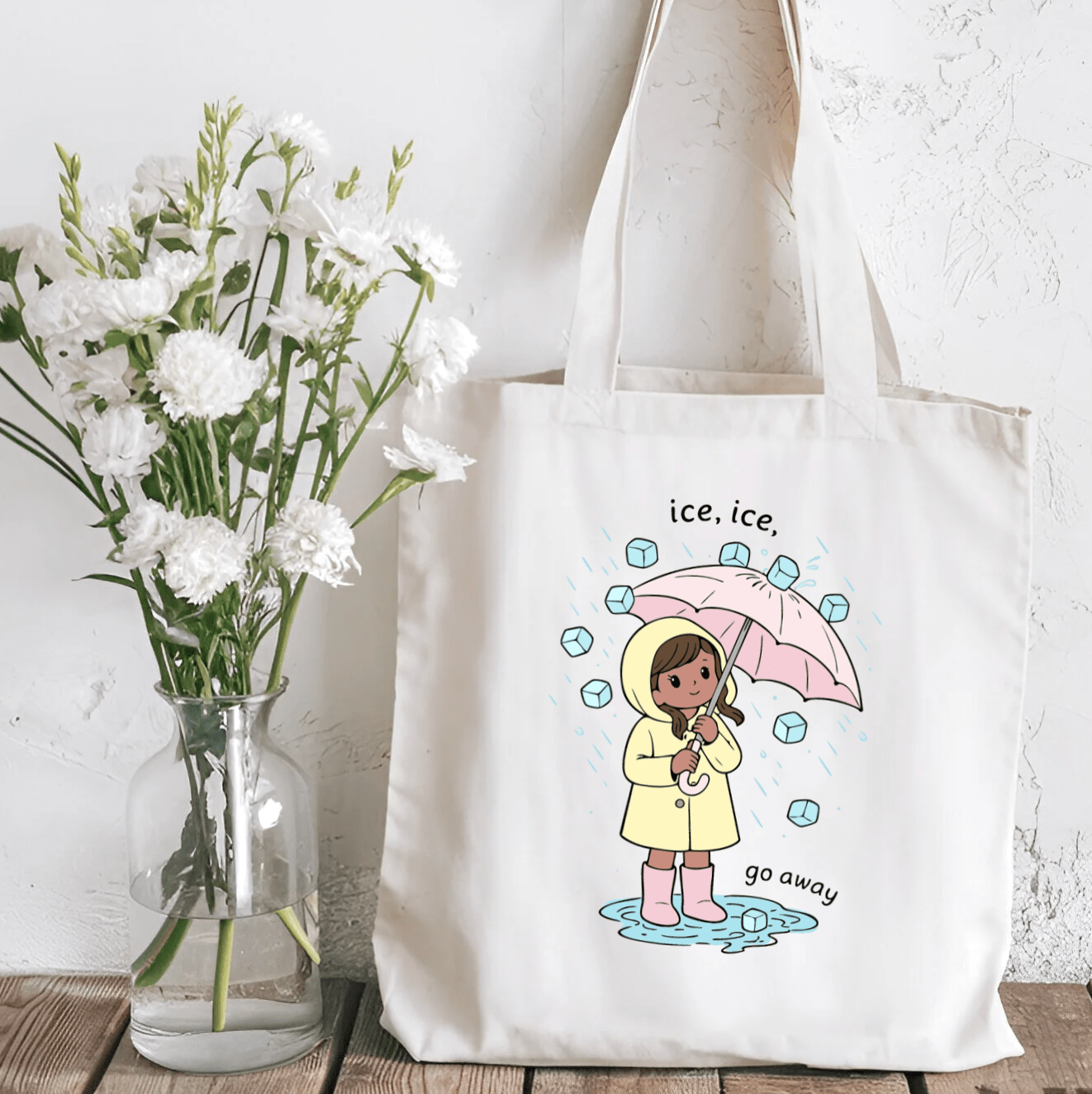Ice Ice Go Away Sublimated Canvas Tote Bag - Awfullynerdy.co