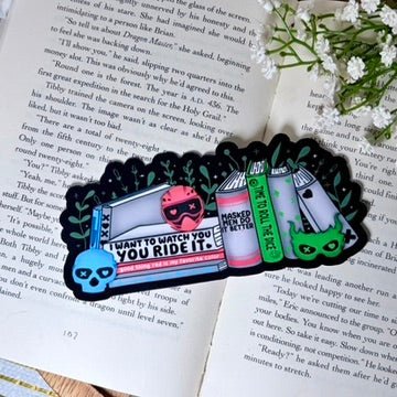 Into the Darkness Die - Cut Laminated Sparkle Bookmark - Awfullynerdy.co