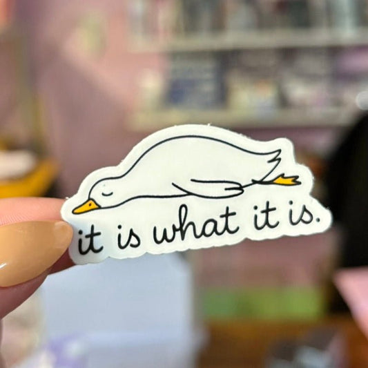 It Is What It Is Goose Sticker - Awfullynerdy.co