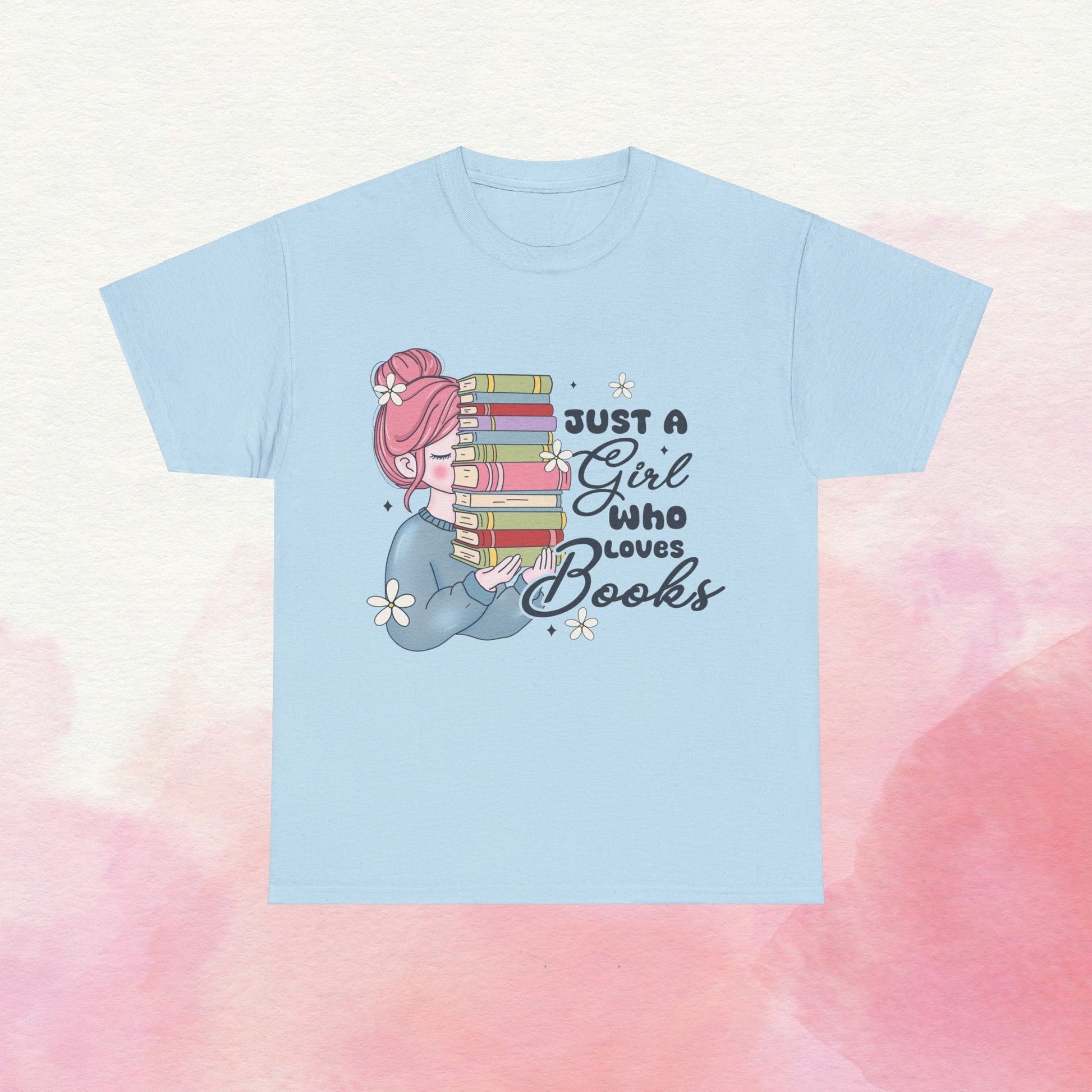 Just a Girl Who Loves Books Gildan Unisex Heavy Cotton Tee - Awfullynerdy.co