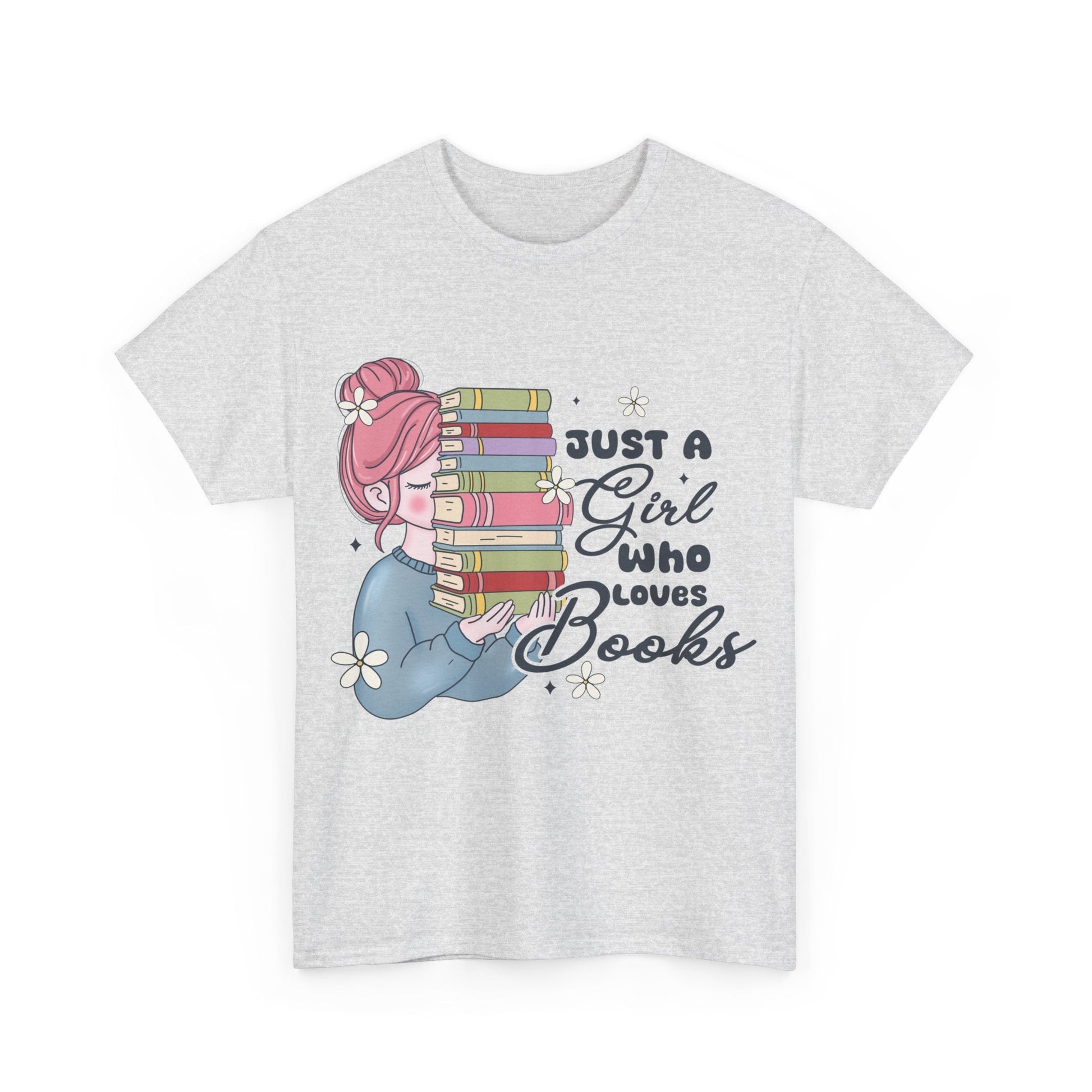 Just a Girl Who Loves Books Gildan Unisex Heavy Cotton Tee - Awfullynerdy.co