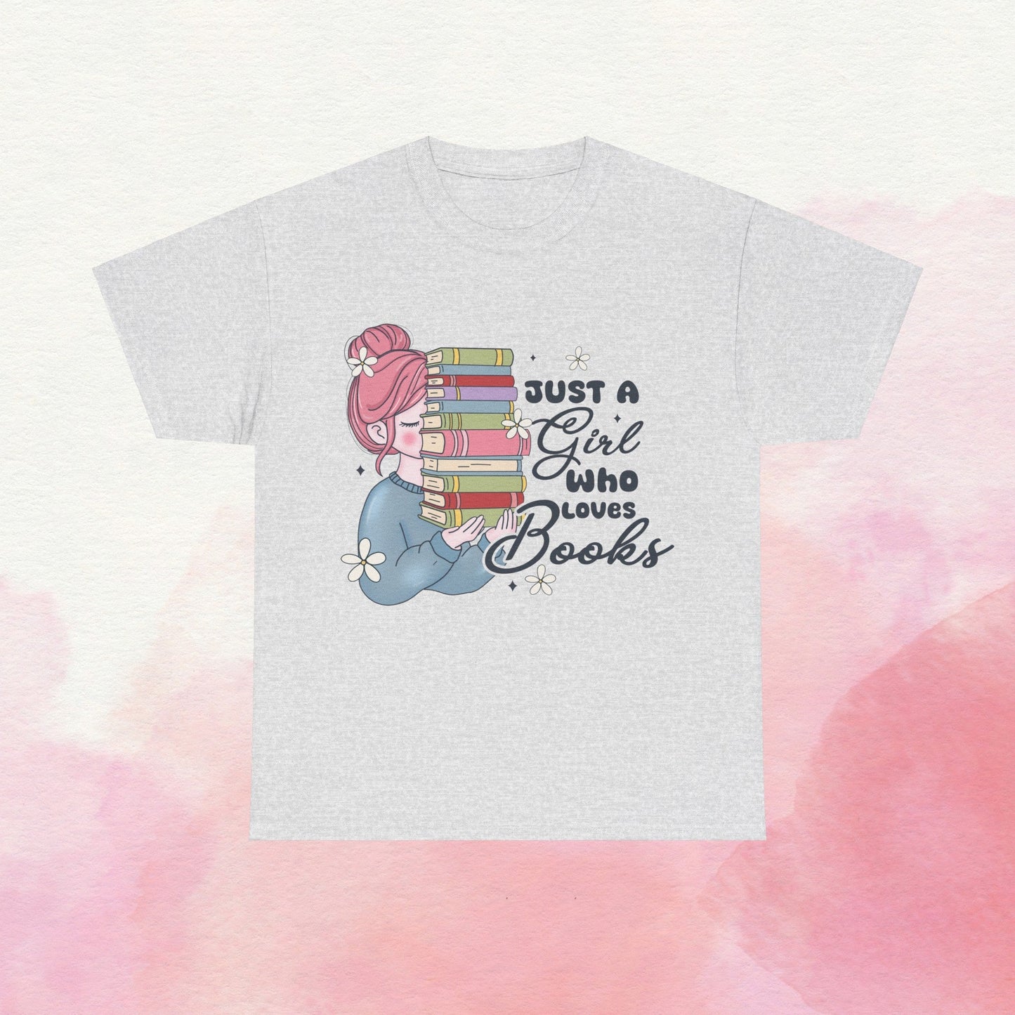 Just a Girl Who Loves Books Gildan Unisex Heavy Cotton Tee - Awfullynerdy.co