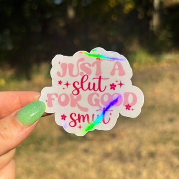 Just a Slut for Good Smut Sticker - Awfullynerdy.co