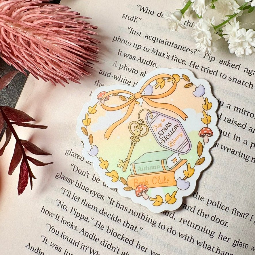 Key to Stars Hollow Library Heart Sticker - Awfullynerdy.co