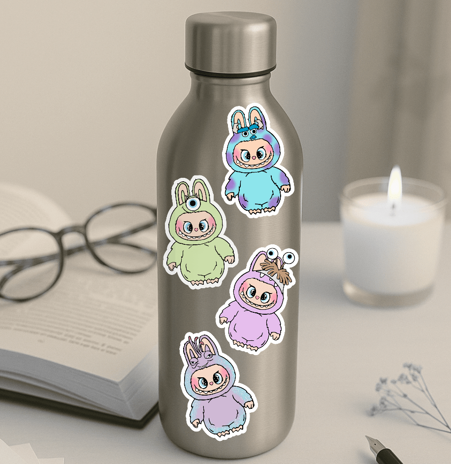 Labubu Inspired Monsters Sticker Bundle - Awfullynerdy.co