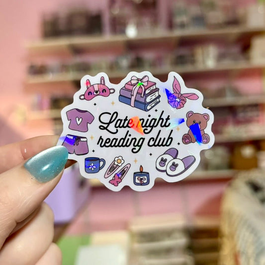 Late Night Readers Club Sticker - Awfullynerdy.co