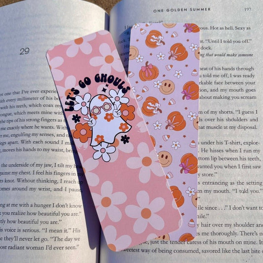 Let's Go Ghouls Dual - Sided Matte Cardstock Bookmark - Awfullynerdy.co