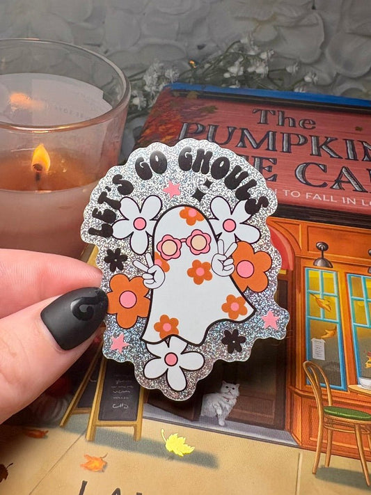 Let's Go Ghouls Glitter Sticker - Awfullynerdy.co