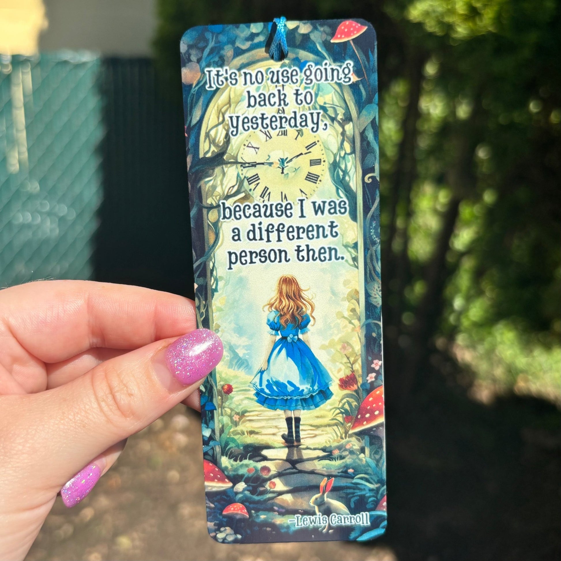 Lewis Carroll Quote Metal Bookmark - Awfullynerdy.co