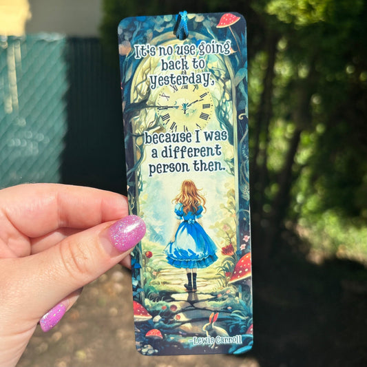 Lewis Carroll Quote Metal Bookmark - Awfullynerdy.co