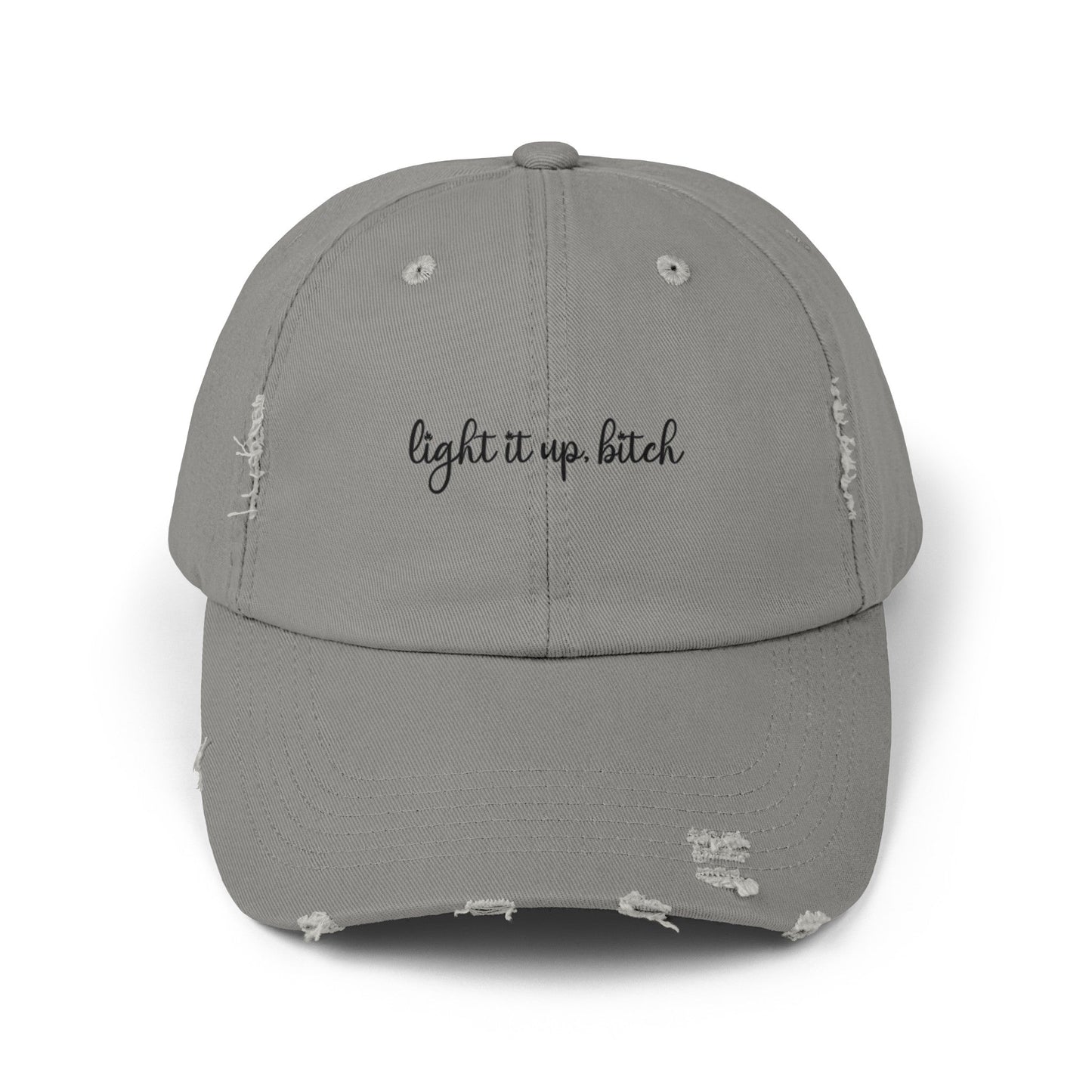 Light it Up Bitch Crescent City Distressed Cap - Awfullynerdy.co