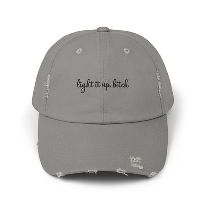 Light it Up Bitch Crescent City Distressed Cap - Awfullynerdy.co