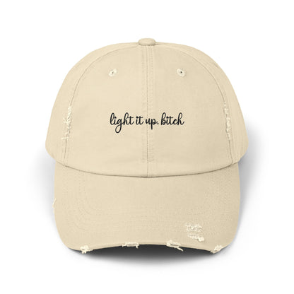 Light it Up Bitch Crescent City Distressed Cap - Awfullynerdy.co