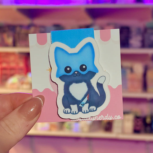 Lights Out Fred the Cat Inspired Magnetic Bookmark - Awfullynerdy.co