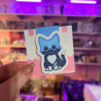 Lights Out Fred the Cat Inspired Magnetic Bookmark - Awfullynerdy.co