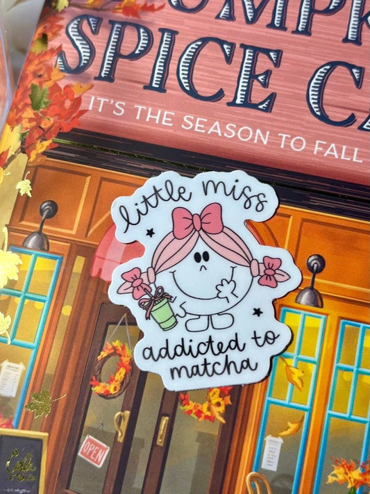 Little Miss Addicted to Matcha Sticker - Awfullynerdy.co