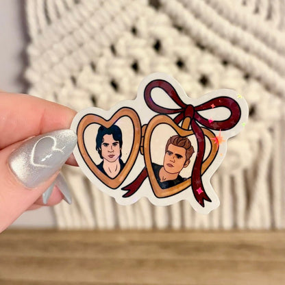 Locket Damon and Stefan The Vampire Diaries Sticker - Awfullynerdy.co