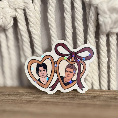 Locket Damon and Stefan The Vampire Diaries Sticker - Awfullynerdy.co
