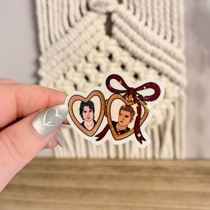 Locket Damon and Stefan The Vampire Diaries Sticker - Awfullynerdy.co