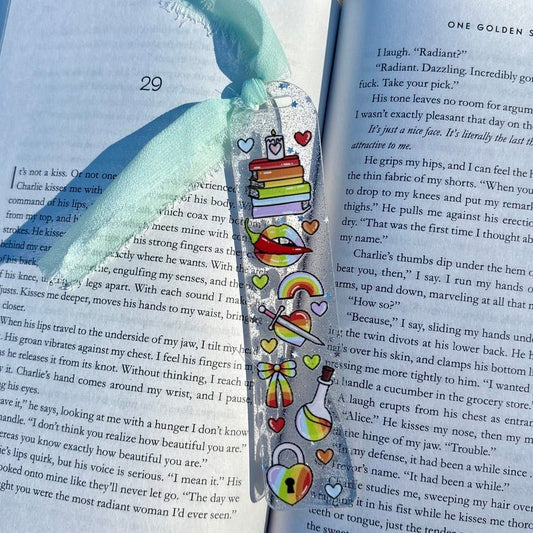 LQBTQ+ Symbols Acrylic Bookmark - Awfullynerdy.co