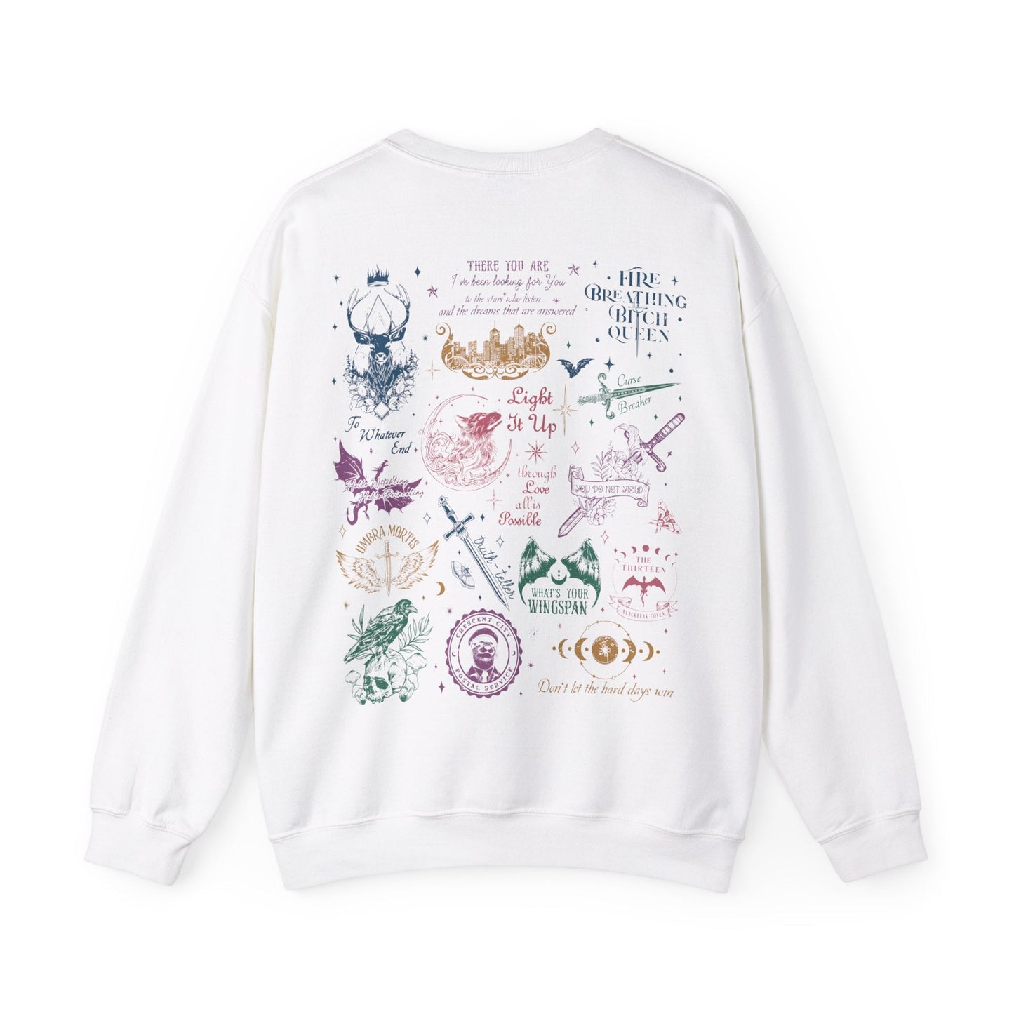 Maasiverse Books Collage Heavy Blend™ Crewneck Sweatshirt - Awfullynerdy.co