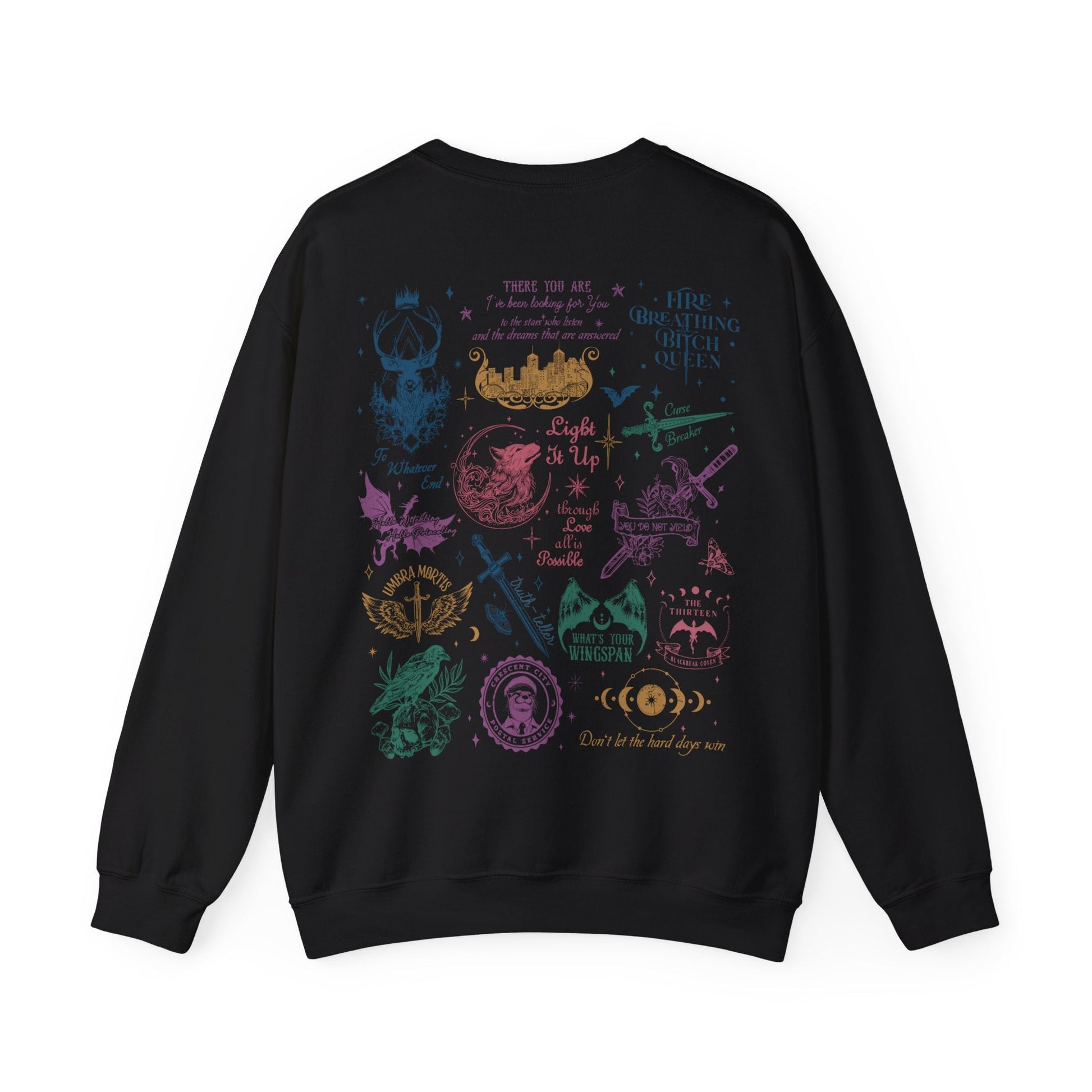 Maasiverse Books Collage Heavy Blend™ Crewneck Sweatshirt - Awfullynerdy.co