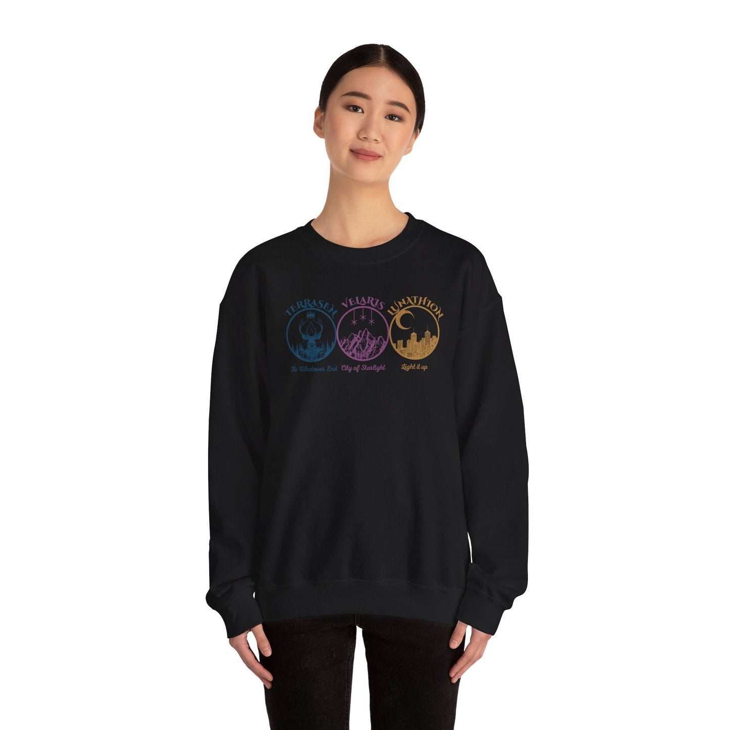 Maasiverse Books Collage Heavy Blend™ Crewneck Sweatshirt - Awfullynerdy.co