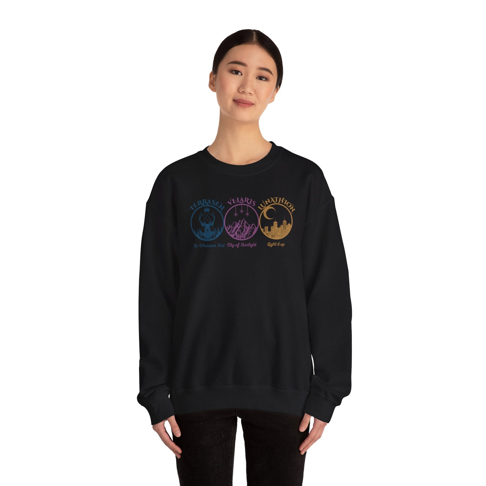 Maasiverse Books Collage Heavy Blend™ Crewneck Sweatshirt - Awfullynerdy.co