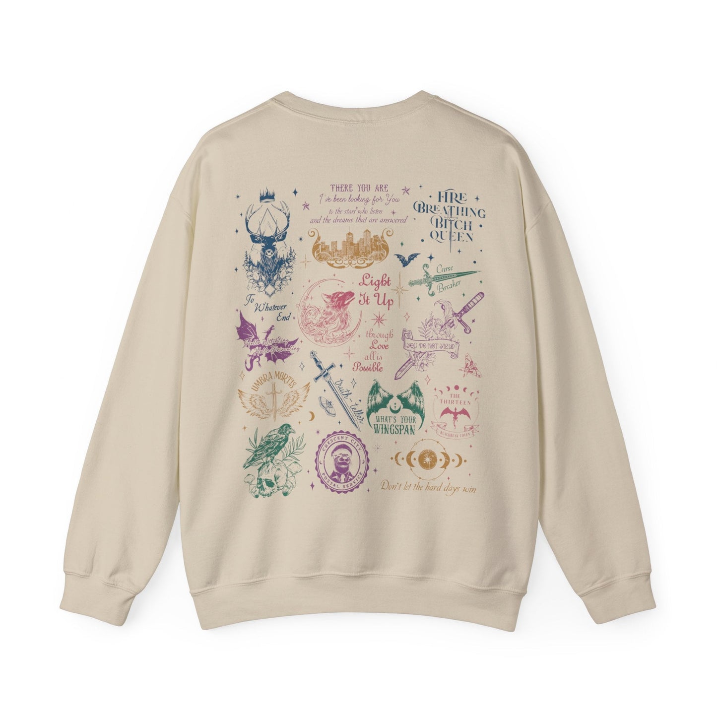 Maasiverse Books Collage Heavy Blend™ Crewneck Sweatshirt - Awfullynerdy.co