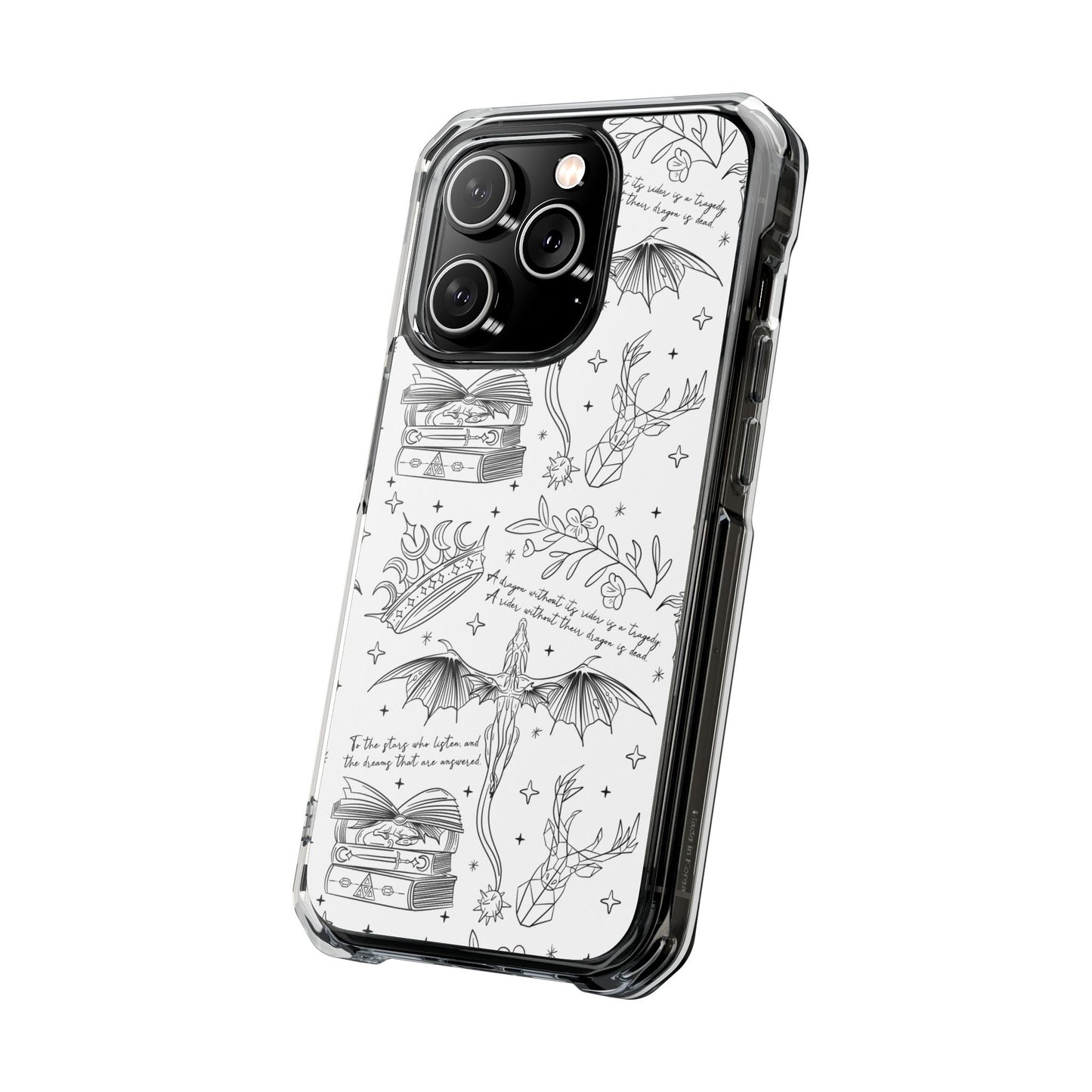 Magnetic Clear Impact Phone Case - Romantasy - Awfullynerdy.co