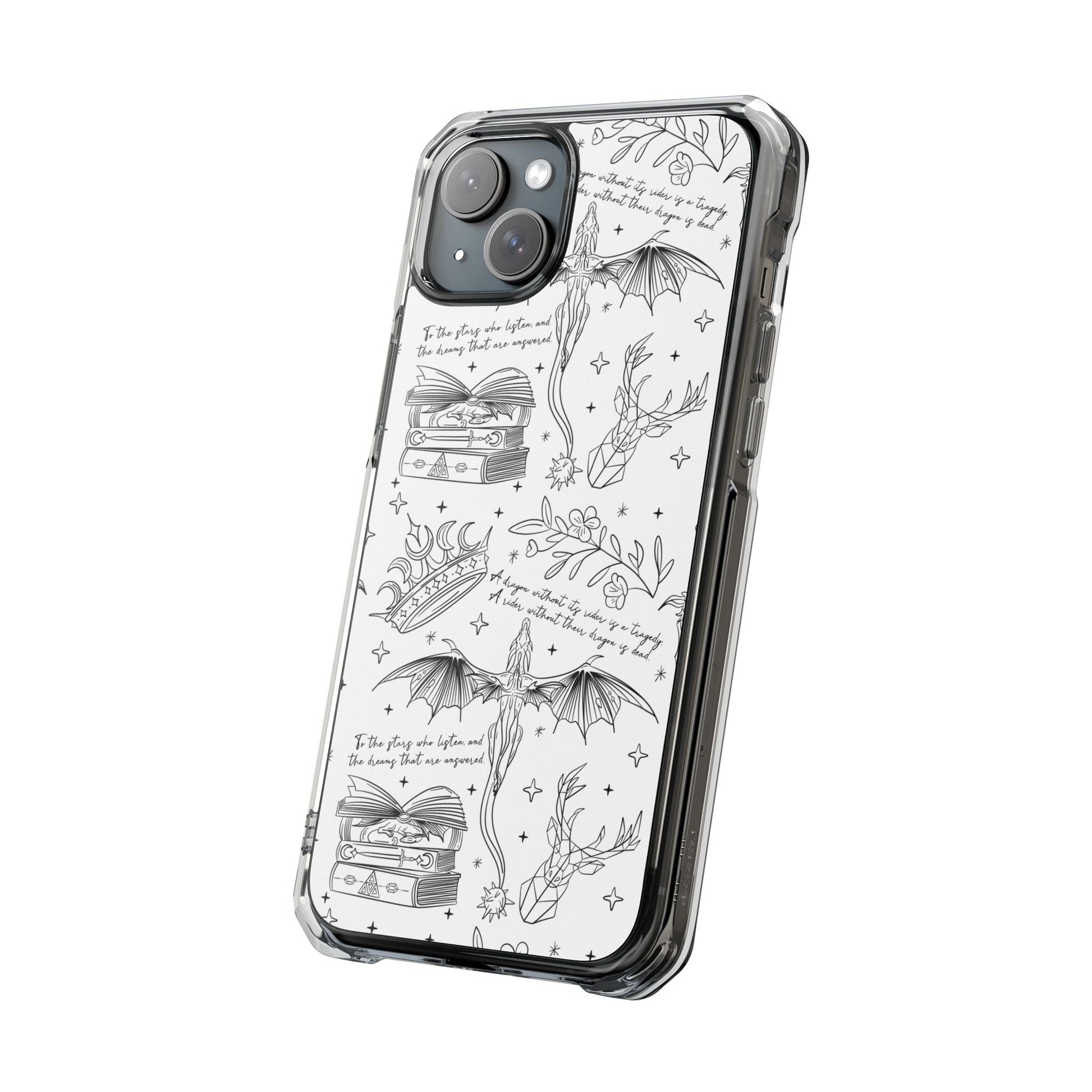 Magnetic Clear Impact Phone Case - Romantasy - Awfullynerdy.co