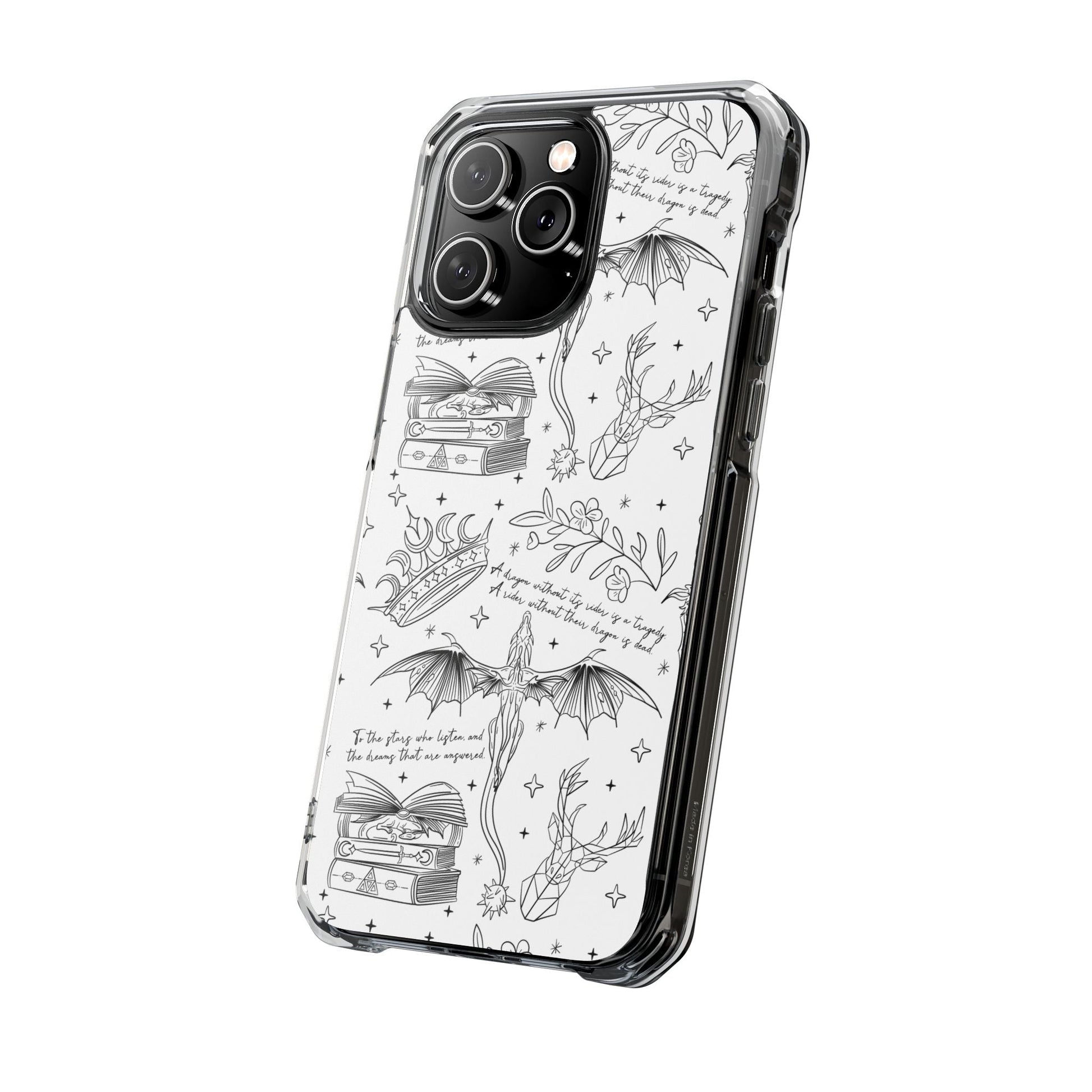 Magnetic Clear Impact Phone Case - Romantasy - Awfullynerdy.co