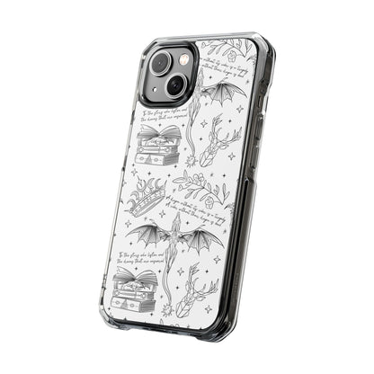 Magnetic Clear Impact Phone Case - Romantasy - Awfullynerdy.co