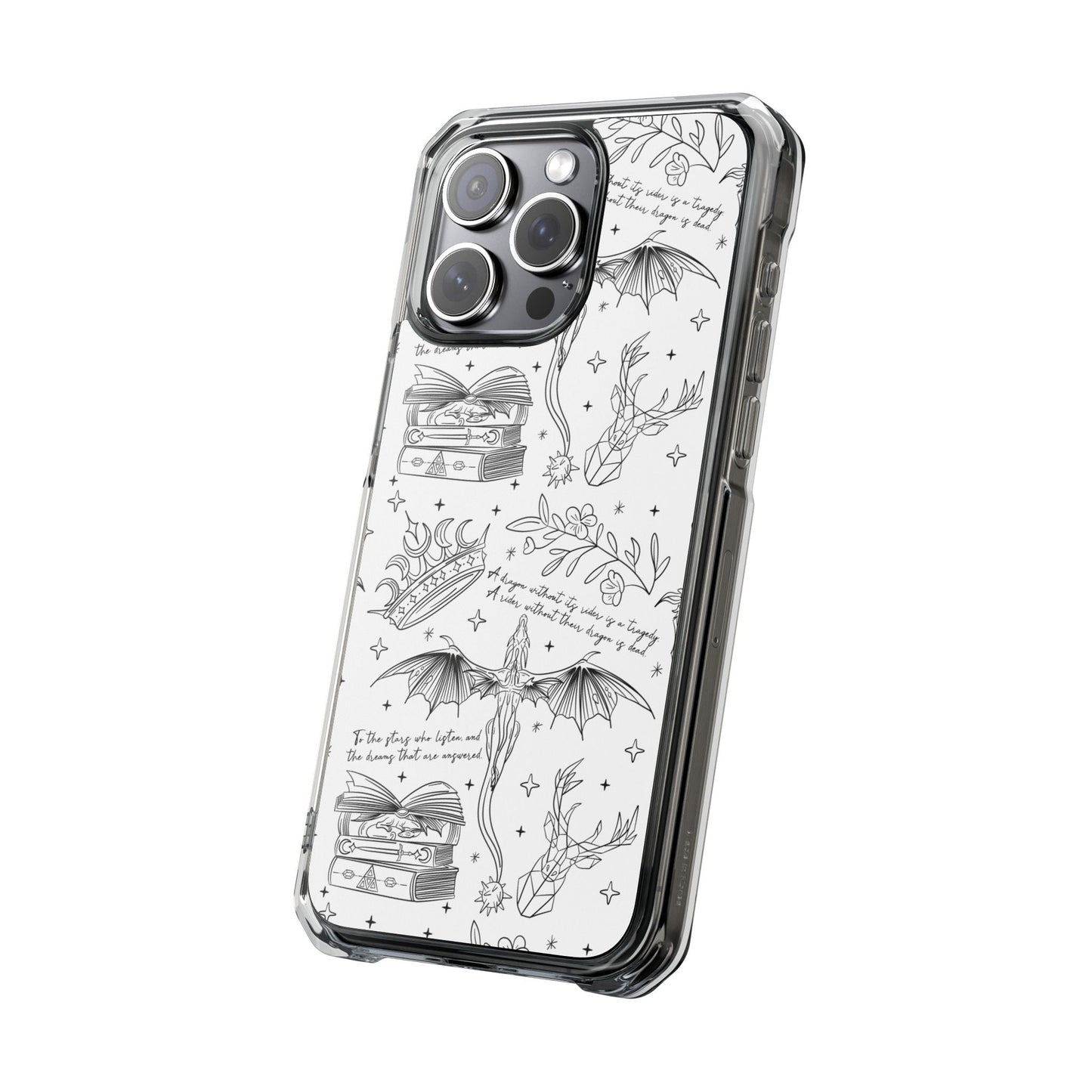 Magnetic Clear Impact Phone Case - Romantasy - Awfullynerdy.co