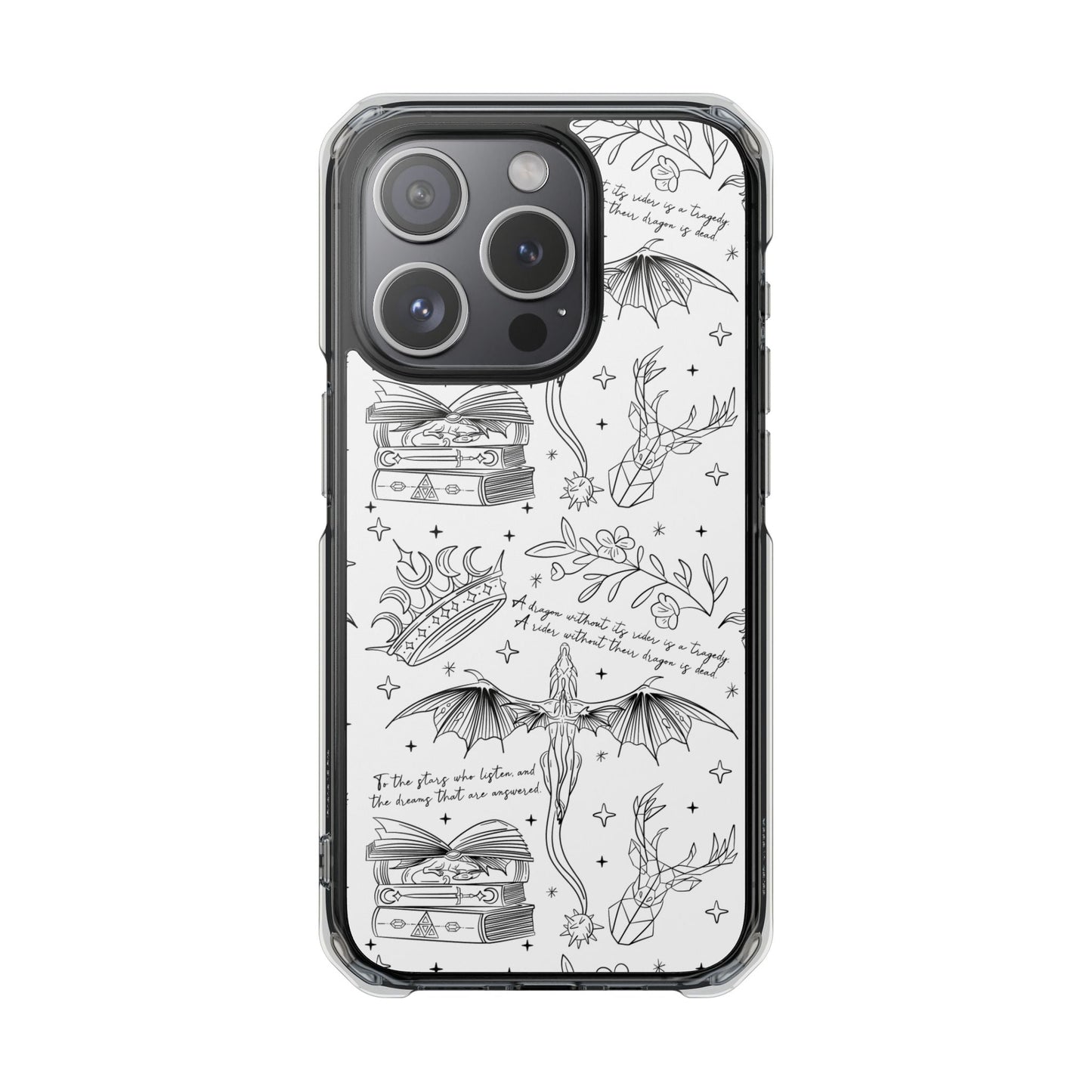 Magnetic Clear Impact Phone Case - Romantasy - Awfullynerdy.co