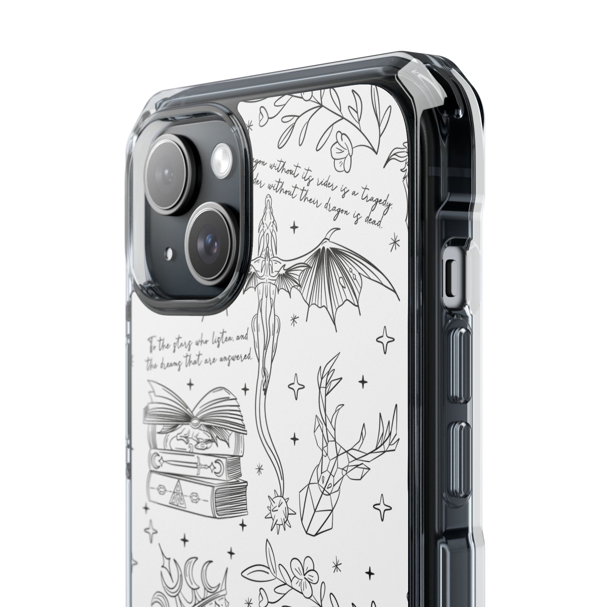 Magnetic Clear Impact Phone Case - Romantasy - Awfullynerdy.co