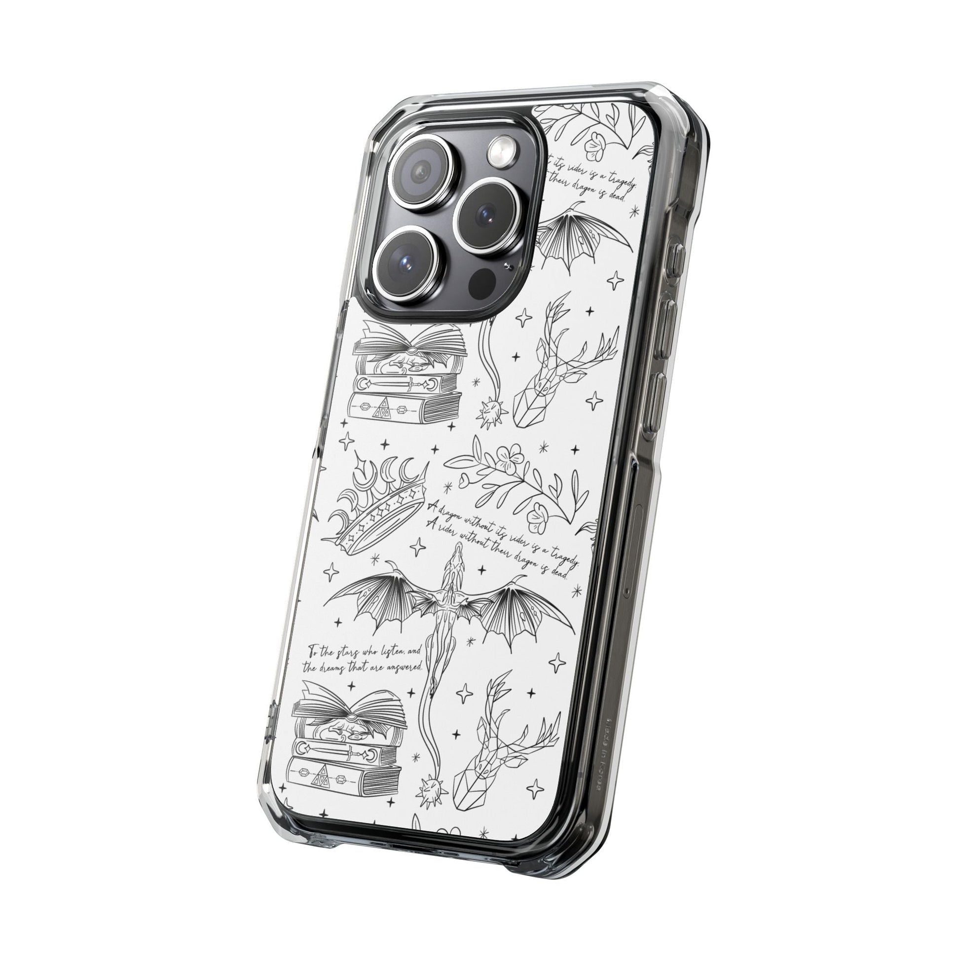 Magnetic Clear Impact Phone Case - Romantasy - Awfullynerdy.co