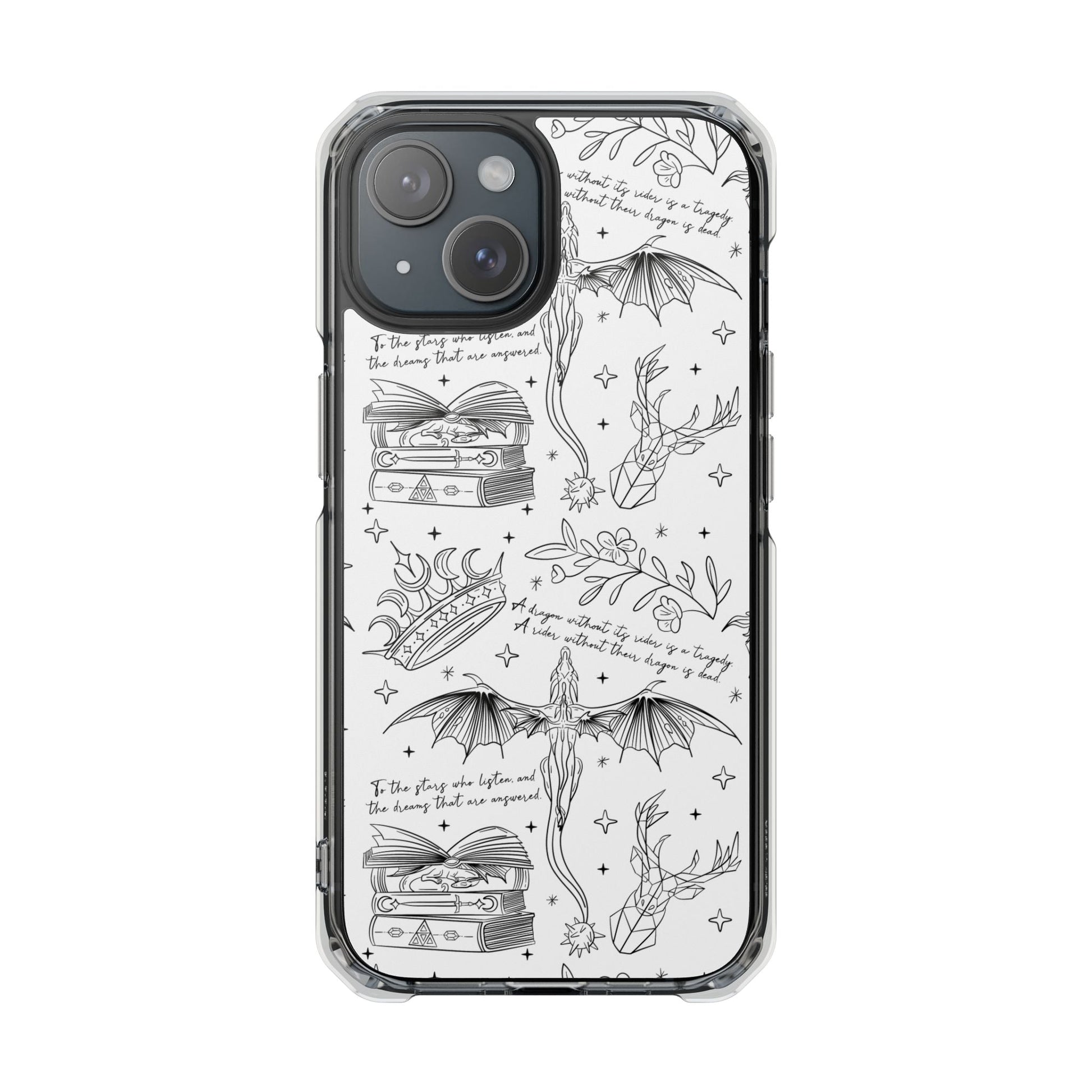 Magnetic Clear Impact Phone Case - Romantasy - Awfullynerdy.co