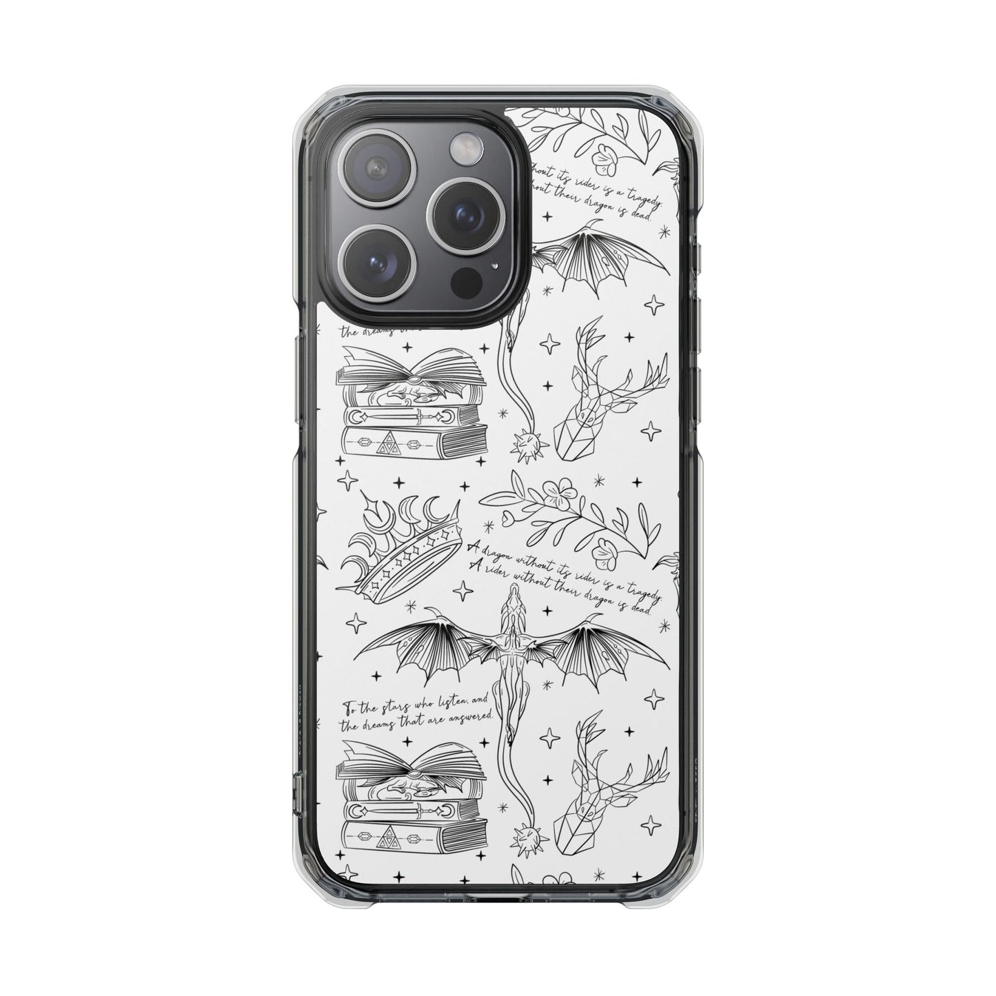 Magnetic Clear Impact Phone Case - Romantasy - Awfullynerdy.co